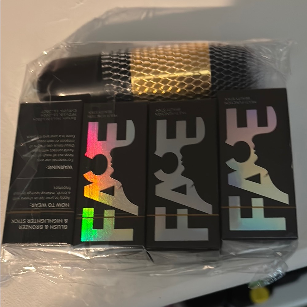 FACE Highlighter and Bronzer Set with Brush